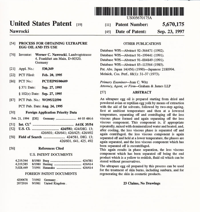 Charismon® Patent USA